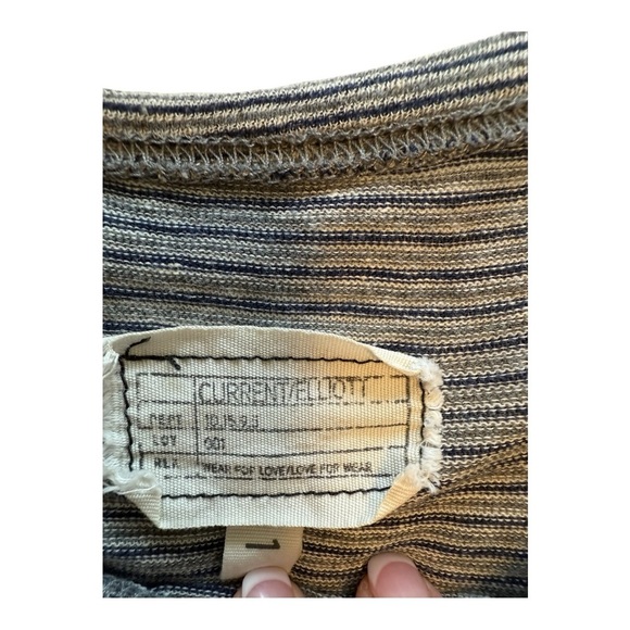 Current Elliott The Petit Tee 3/4 Sleeve In Stevie Stripe - Size Small - Picture 5 of 14